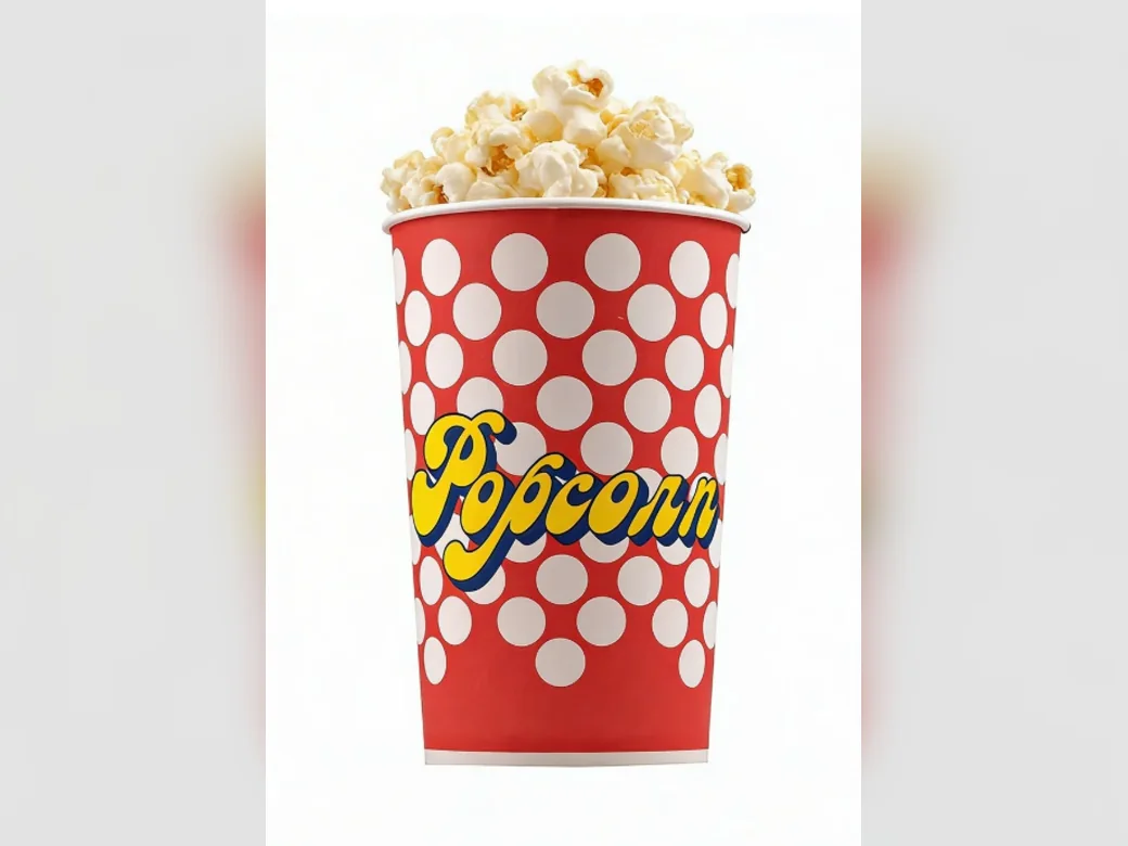 25 Popcorn-Becher inklusive