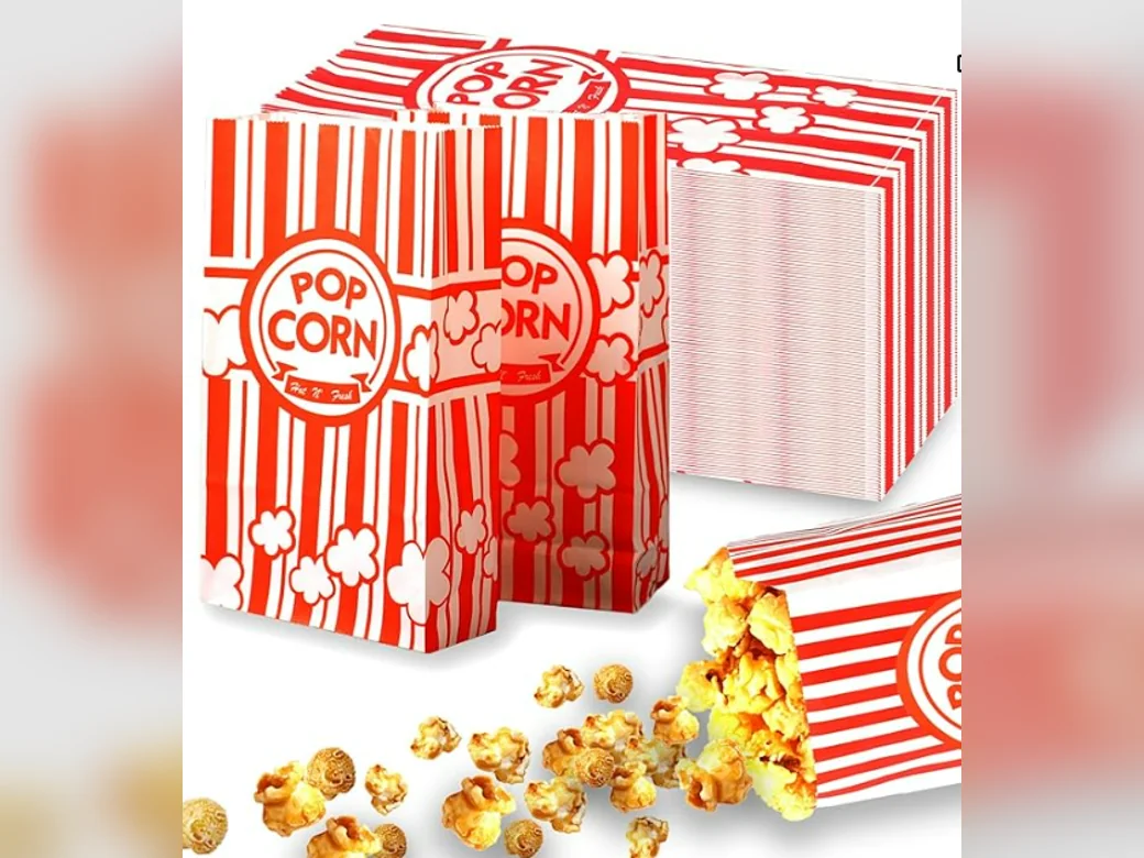 Popcorn-Tüten rot-weiß gestreift