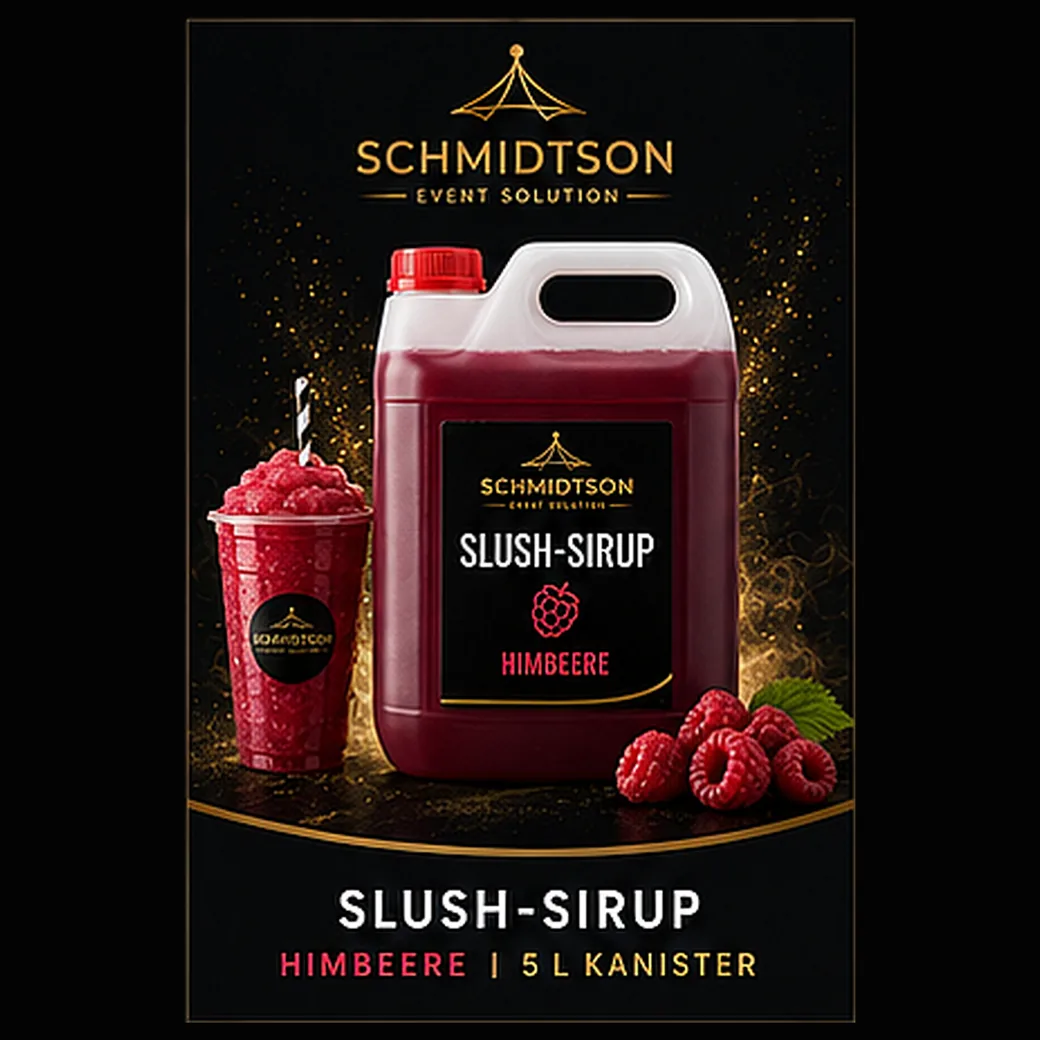 Slush-Sirup Himbeere, 5-Liter-Kanister (im Paket enthalten)